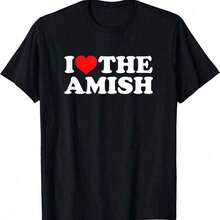 I Love The Amish T-Shirt - 黑色 - 查看 7