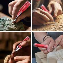 Prime Mo Scrir  Resin Carved Scri Line Obby Cutting Tool Cisel Mo Cisel Wit 7 Blades 0.1/0.2/0.4/0.6/0.8/1.0/2.0mm  Carng Cutting Panel Line Scale Mo(Red) - Red - View 2
