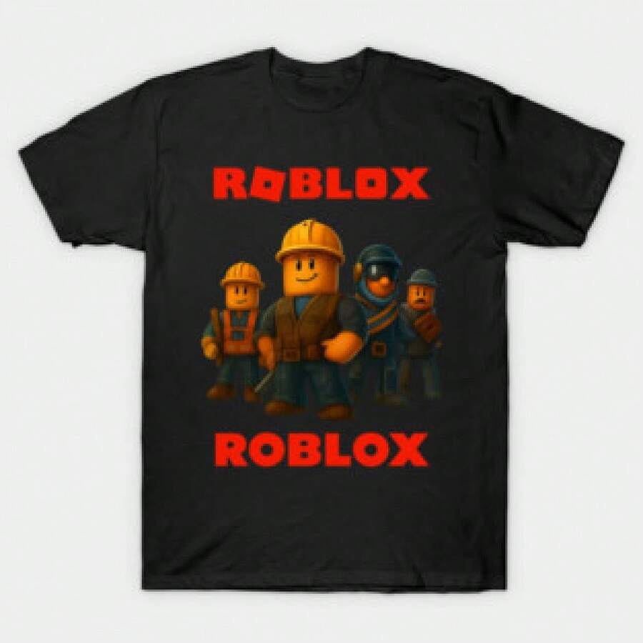T-Shirt, Gaming T-Shirt, Suitable For Giving To Game Fans For Teenagers, Unisex 100% Pure Cotton Material, Comfortable And Soft, Crew Neck Pure Cotton Short Sleeve Top, Boys Clothes, Clothes For Boys, Boys Clothing, Boys Shirts, Tween Boys, Tween Boy Clothes, Suitable For Gifting To Anime Fans, Available In Children's And Adult Sizes. - Black - View 1