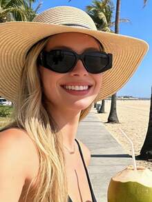 1 chiếc kính thời trang gọng mắt mèo kiểu Âu Mỹ cổ điển năm 2000, kính râm PC nhẹ, đa năng, phù hợp cho mọi mùa. - Nhiều màu - Xem 1