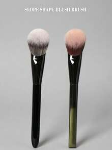 1支扁平腮红刷，专业修容粉腮红化妆刷工具 - 彩色 - 查看 3