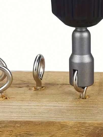 1个六角套筒适配器，适用于电动螺丝刀 - 兼容蝶形螺栓，耐用金属结构，适用于狭小空间，螺丝刀适配器，六角形设计，结构坚固，螺丝刀配件