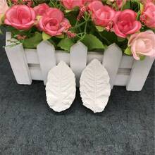 Molde de silicona con textura de hoja, molde de relieve doble cara para decoraciones de pasteles de fondant, herramienta de repostería reutilizable para bodas, fiestas de cumpleaños - Gris Claro - Ver 10