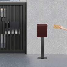 ZhdnBhnos 27" Carbon Steel Mailbox Post, 12" L *6" W *27" H Heavy Duty Mailbox Post With Stable Post Base, I-Shaped Surface Mounting Post For Easy Install Mailbox Use, 110.23lbs Load Capacity, Ground Mounted - Variant,3 - View 3