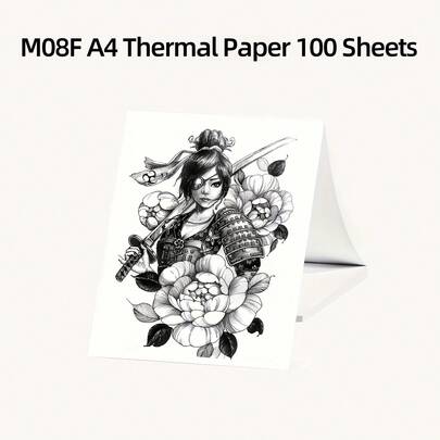 Giấy in nhiệt khổ A4, tương thích với máy in cầm tay M08F và HPRT MT800 MT800Q, kích thước 8.27x11.69 inch (100 tờ)