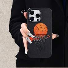 Funda para Teléfono: Diseño Creativo de Lujo con Patrón de Baloncesto y Balón, Estilo Clásico, Personalidad y . Nueva Funda para Teléfono Móvil Llena de Diversión, Simple, Moderna y con Personalidad para iPhone. Funda Unisex para Teléfonos Móviles 17/16/15/14/13/12/11. - color - Ver 5