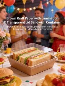 20 hộp đựng bánh mì sandwich/bánh cuộn/bánh ngọt, hộp đựng thực phẩm dã ngoại ngoài trời chống thấm nước và chống rò rỉ. - Xem 3