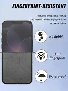Privacy Mobile Phone Screen Protector 3pcs Anti-Peeping Matte Screen Protector, Enhanced Durability, Combines High Hardness, Anti-Pollution, Waterproof, Smooth Advantages, Practical And Thoughtful. Compatible With IPhone 17e/17 ProMax/16 ProMax/15 ProMax/14 ProMax/13 ProMax/12 ProMax/11 ProMax/17 Pro/16 Pro/15/14/13/12/11 Series. Mother's Day Gift - Black - View 2