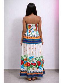 July Strapless Tropical Dress In Various Prints, 2025 Collection - 熱帶附近 - 查看 5