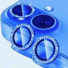 兼容苹果 17 Pro Max/17 Pro/17 Air/17 E/16 E/16 Pro Max/15/13/14 Pro Max/14 Plus/11 Pro Max/12 Mini,带金属摄像头镜头保护罩,9H 硬化金属环,高清透明,防刮花 - 深藍 - 查看 2