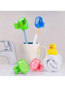 5/3/1pc Toothbrush Head Protective Cover; Travel Toothbrush Dust Cover, Toothbrush Head Storage Box, Portable And Easy To Clean, Prevents Dust And Foreign Objects From Contaminating Toothbrush, Keeps Toothbrush Clean. Toothbrush Protective Clip Suitable For Home/Travel/Dorm/Camping, Toothbrush Head Protective Box For Electric Toothbrushes, Home Bathroom Decor, Summer Decor; Family Gift; Home Toothbrush Holder - Multicolor - View 6