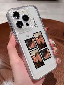 1pc Transparent Shockproof Customizable Puzzle Photo Phone Case, Personalized Name Phone Case, Eternal And Fashionable. An Eternal Customized Phone Case. DIY Customized Phone Case Suitable For S25 Ultra/S25 Plus/S25/S24 Ultra, 11/11 Pro/11 Pro Max/12/12 Pro/12 Mini/12 Pro Max/13/13 Pro/1 Pro Max/13 Mini/14/14 Plus/14 Pro/14 Pro Max/15/15 Plus/15 Pro/15 Max/16/16 Plus/16 Pro/16 Pro Max 16E, Android Phones - Clear - View 6
