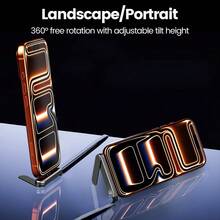 二合一 USB-C 转 Type-C 数据线，可折叠手机支架，支持 240W 快充，USB-C 数据线支架，适用于 17/16 - 黑色 - 查看 6