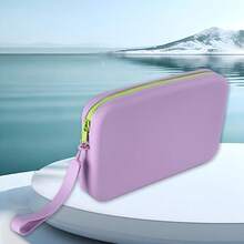Large Square Silicone Cosmetic Bag, Waterproof Beach Bag, Handheld Pouch, Wristlet, Portable Travel Toiletry Organizer, Makeup Brush & Phone Multi-Function Storage Bag, Gift For Mom, Wife - Multicolor - View 11