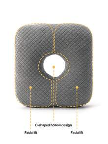 1个侧睡枕，O型镂空耳洞枕，填充高弹材料，耳部护理枕，缓解耳洞疼痛和耳压，适用于侧睡、俯卧、小憩、耳部护理、居家睡眠等多种场景。 - 深色 - 查看 2