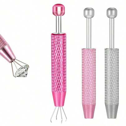1 chiếc nhíp gắp khuyên tai bằng thép không gỉ bốn càng, dụng cụ tháo ngọc trai trang sức - dụng cụ gắp khuyên hình nón, dùng để thay thế trang sức, thích hợp cho tai, mũi và môi.