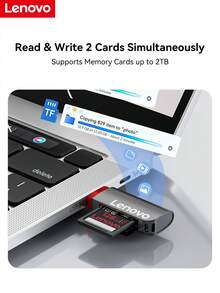 Pembaca Kartu SD Lenovo 2-in-1, Transfer Kecepatan Sangat Tinggi, Kompatibel dengan Berbagai Perangkat, Pasang dan Mainkan, Ringan, Dapat Digantung dengan Tali - View 6