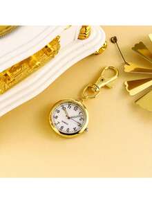 1件创意经典时钟钥匙扣挂件手表，大表盘，适合男士、女士、护士、学生、背包、登山包，是送给男友/女友的完美礼物，学生考试手表，简约清晰大表盘，老年人钥匙扣手表，夜光表盘（需光照） - 彩色 - 查看 6