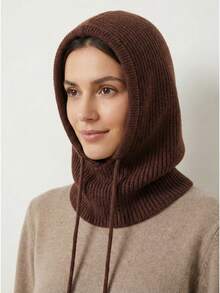 1 chiếc mũ trùm đầu Balaclava mới, mũ len giữ ấm cổ chống gió mùa đông cho nữ, giữ ấm tai, quà tặng Giáng sinh và Lễ Tạ ơn. - Nhiều màu - Xem 4