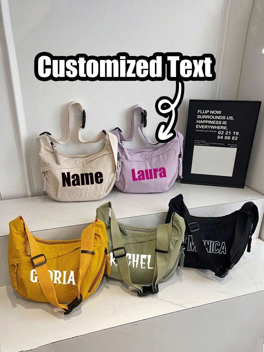 Bolso de mano personalizado para mujer, y versátil. Diseño minimalista para uso diario, adecuado para llevar al hombro o cruzado. Salida casual, ir y venir, viajes cortos, almacena fácilmente artículos pequeños, práctico y de moda - Multicolor - Ver 1