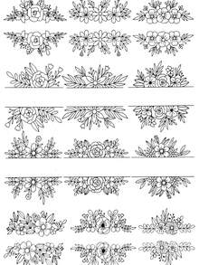 Estabilizador de bordado soluble en agua, patrones preimpresos de hojas y animales, estabilizador de manualidades de costura y tejido hecho a mano, plantilla de bordado autoadhesiva no tejida preimpresa para principiantes - A276 - Ver 12