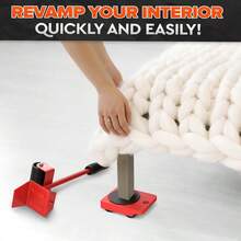 Bộ dụng cụ di chuyển đồ nội thất hạng nặng, hệ thống trượt bằng nhựa chắc chắn với bánh xe có khóa và miếng đệm cao su chống trượt - Tay cầm dùng cho ghế sofa, giường, nệm, ghế - Tự di chuyển, bảo vệ nhiều bề mặt (không gây trầy xước) - A - Xem 3