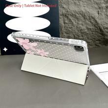 1个棕色波点粉色百合透明背板平板电脑保护套，带笔槽、多角度支架，兼容iPad 10.9/10.2/Air 第五代/Pro 11/10代/9.7/Air 2/7/8代/Air 4/5/Air 13/11(M3 2025)/11(A16 2026) - 彩色 - 查看 7