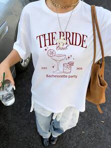 Vintage Plus Size German Theme White 100% Cotton Loose Fit Short Sleeve Round Neck T-Shirt Summer Tops - White - View 3