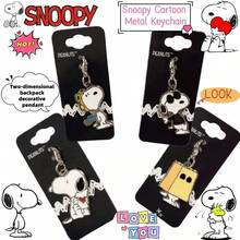 SNOOPY 1套/1个 高品质史努比迷你钥匙扣 可爱卡通金属吊坠 柔软可爱史努比卡通吊坠 迷你金属拉链头钥匙扣 柔软可爱风格 完美的生日礼物，送给家人、朋友、情侣，小惊喜，开学礼物首选 - 彩色 - 查看 1