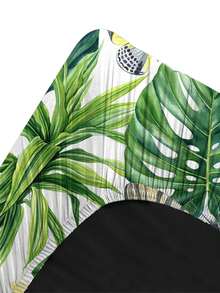 1件印花牛奶丝沙滩椅套，可拆卸可水洗弹性沙滩椅套，泳池/沙滩保护套 - 彩色 - 查看 6