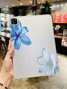 1 chiếc ốp bảo vệ máy tính bảng họa tiết hoa ly xanh trắng tươi mát, chống sốc, thiết kế trang nhã, phù hợp với iPad Pro (M5)/ Air (M3)/ 11" (A16)/ 10.9/10.2/ Air thế hệ thứ 5/Pro 11/thế hệ thứ 10/9.7/Air 2/ (thế hệ thứ 7)/ (thế hệ thứ 8) và Galaxy Tab S6 Lite 10.4". - Trong sáng - Xem 2