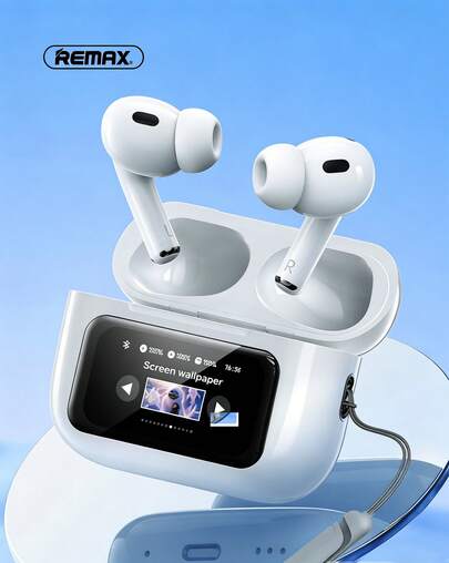 無線藍牙耳機 LCD全彩觸控螢幕 20 小時持久續航 輕巧便攜 無線立體聲耳機 觸控操作ANC主動降噪+ENC通話降噪 舒適防汗運動耳機 藍牙5.4 CozyBuds W30 PRO