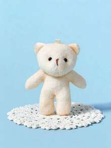 POKOJA LAND 6 件/12 件，迷你泰迪熊娃娃毛绒熊礼物，DIY 钥匙扣包挂件，适合礼物婚礼生日礼盒娃娃玩具生日蛋糕婚礼装饰派对礼物用品饰品 DIY 配件，熊，泰迪，泰迪熊 - 白 - 查看 2