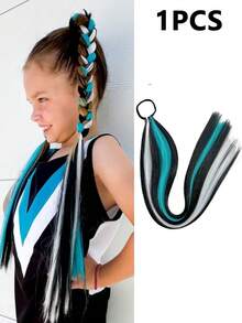 1pc Synthetic Hair Ponytail Hair Extensions Hair 24Inch Ponytail Extension For Braiding Hair On Hair Tie Loose - Multicolor - View 8