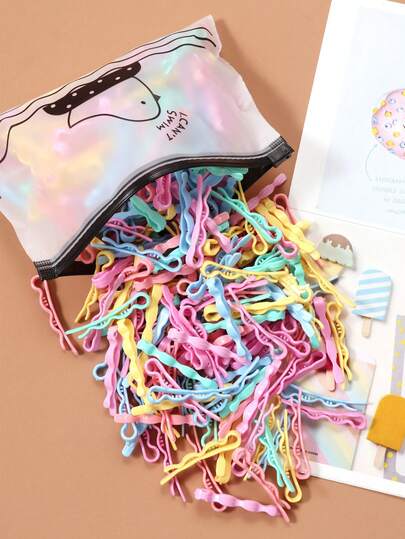 30个马卡龙色波浪发夹，一体式刘海夹，侧边夹，Y2K可爱甜美发夹，发饰