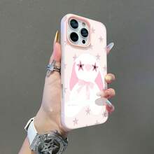 Fondo de estrella de conejito rosa blanco lindo.funda de teléfono Fundas compatibles con ,Apple,VIVO,OPPO,,, y Honor.Fabricadas en silicona TPU,ofrecen protección contra golpes y caídas. - Rosa - Ver 5
