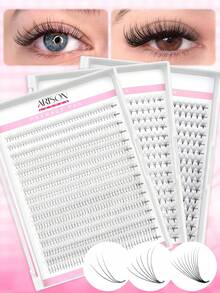 ARISON 16排 3D/6D/10D C/D卷度 MIX8-15mm 预制扇形假睫毛 高品质PBT标签 猫眼妆睫毛嫁接用品 - 查看 1
