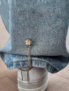 Pants Leg Anti-Drag Adjuster Clips, Magnetic Buckle Detachable Chain Fixator For Pants That Are Too Long - A - View 1