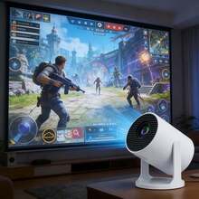 Minipoyector de video GAWFOLK 4K 1280x720P Android 11 con WiFi de banda dual, proyector para teatro en casa portátil con control remoto - Ver 2