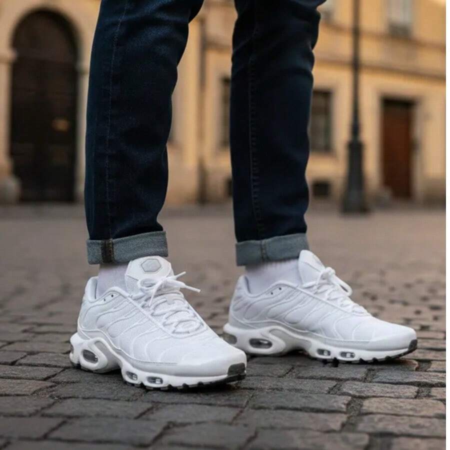 Promotion: Air TN Plus Max Premium Vapor Bubble Cushioning Spring Tennis Shoes - White - TN 白 - 查看 1
