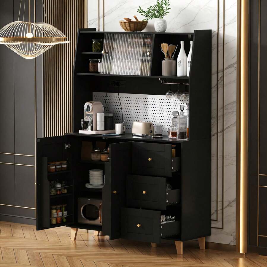 Buffets & Sideboards - Black + MDF - View 1