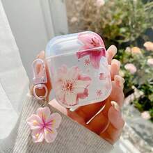 Hộp đựng tai nghe hình hoa ly, hộp đựng tai nghe hình hoa anh đào, hộp đựng tai nghe trong suốt kèm dây đeo hình hoa hồng, tương thích với Pro (thế hệ thứ 2), 3, Pro, 1/2, 4. - Nhiều màu - Xem 2
