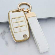 Ốp bảo vệ chìa khóa xe TPU cho Kia Rio, Ceed, Sportage, Sorento, Niro, K3, Carens, Cadenza, Carnival, Optima - Vỏ chìa khóa điều khiển từ xa dạng gập - 3 nút - Xem 2