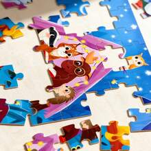 beartale 144 pièces Jouets Puzzle Animaux de la Forêt, Jouets Montessori, Comprenant Ours, Renards, Lapins, Ratons Laveurs et Autres Créatures de la Forêt, Jouets Cognitifs Montessori pour la Petite Enfance, Jeu d'Apprentissage de la Vie en Forêt, Jouets Puzzle, Jouets Éducatifs, Fournitures Scolaires, Convient aux Enfants de 3 à 6 Ans, Cadeaux d'Anniversaire, Cadeaux de Vacances d'Été, Cadeaux de Fête, Fête des Enfants, Rentrée Scolaire - Multicolore - Voir 6