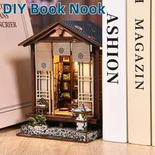 DIY Miniature House Kit With LED Light, 3D Wooden Puzzle Japanese Style Garden Study, Creative Book Nook & Shelf Decor, Model Building Hobby Gift For Adults & Teens, Ages 14+ - Japanese Courtyard - View 3