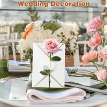 100Pcs Clear Vellum Belly Bands For Invitations - Wedding Invitation Accessories, Transparent Wrapping Liners For 5x7 Cards, Invitation Holder Bands For Special Occasions - View 4
