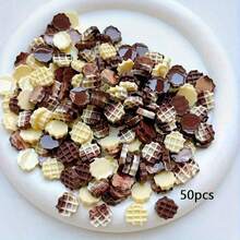 20/50/100pcs/Mixed Random Resin Chocolate Replica Decorative Nail Art Set, For Manicure & DIY Crafts, Various Mini Realistic Chocolate Shapes, Non-Alcoholic Collectible Accessories - Multicolor - View 13