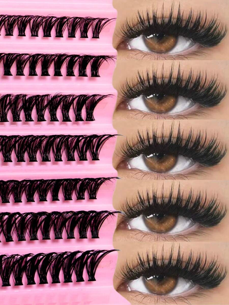 10 hàng 200 chùm mi giả, độ cứng 40D, mi giả cong tự nhiên, độ dài đơn, tự làm mi giả - Dễ sử dụng cho người mới bắt đầu & có thể tái sử dụng. - D - Xem 1