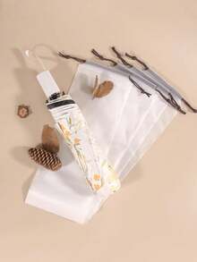 1pc Reusable Drawstring Rain Umbrella Storage Bag, Made Of Matte Transparent Plastic. Portable Umbrella Pouch - 1pc - View 4