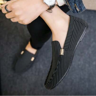 2026 New Casual Beaded Shoes, Men's Breathable Fabric Shoes, Versatile Student Shoes